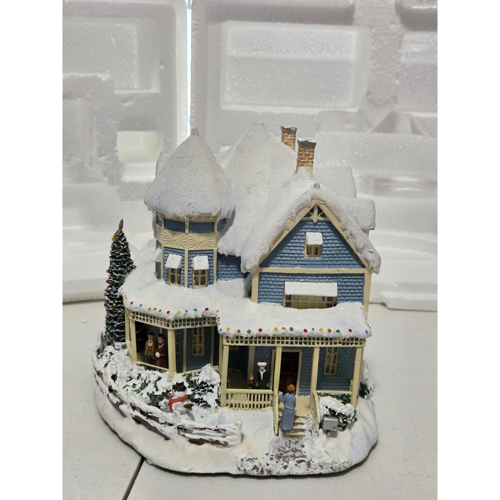 Thomas Kinkade Hawthorne Village Holiday Bed and Breakfast Christmas Sculpture‎